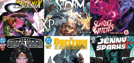 Reviewing Phoenix, Storm, Scarlet Witch (Marvel) & Wonder Woman, The Question, Jenny Sparks (DC)