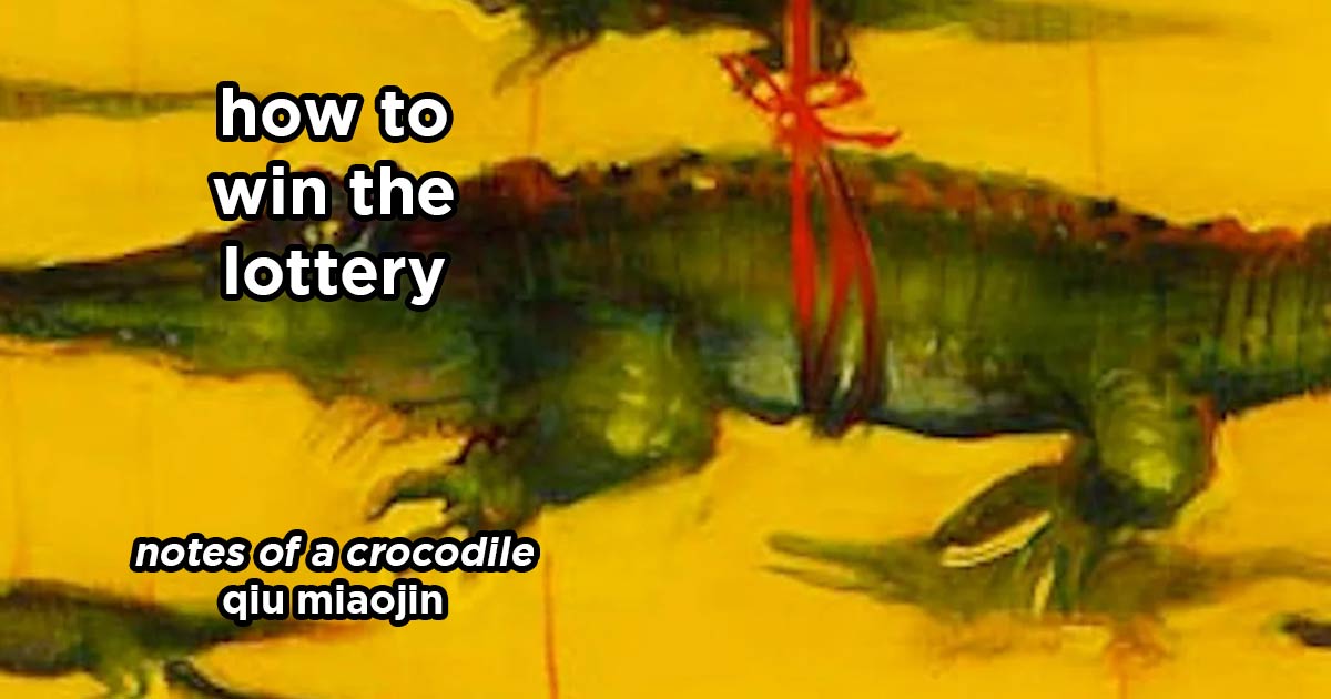 how to win the lottery s17e5 – notes of a crocodile by qiu miaojin