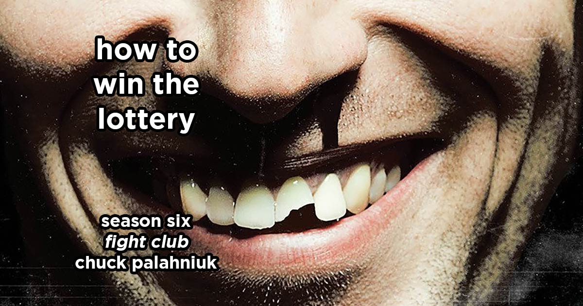 fight club by chuck palahniuk  how to win the lottery: a book club podcast
